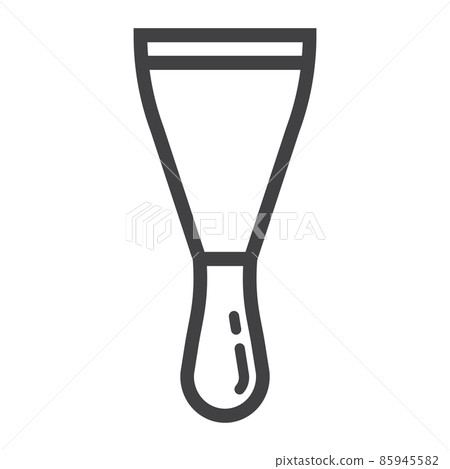 Putty knife line icon, build and repair, spatula sign vector graphics, a linear pattern on a white background, eps 10. 85945582