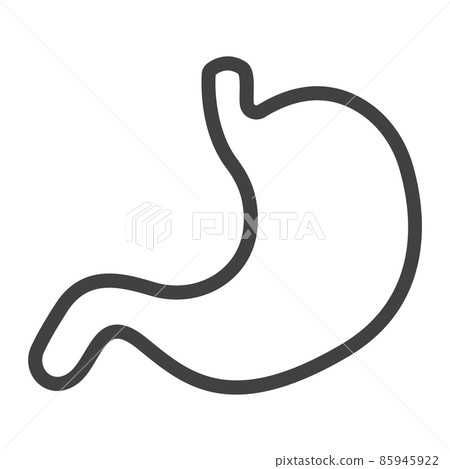 Stomach line icon, medicine and healthcare, human organ sign vector graphics, a linear pattern on a white background, eps 10. 85945922