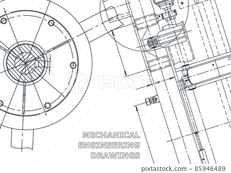 Vector engineering illustration. Cover, flyer, banner, background 85946489