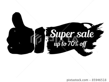 Postcard, flyer banner Super Sale Like 85946518