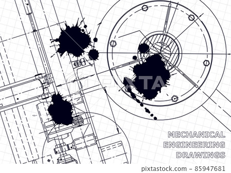 Computer aided design systems. Technical illustrations, backgrounds Computer aided design systems. Technical illustrations, backgrounds 85947681