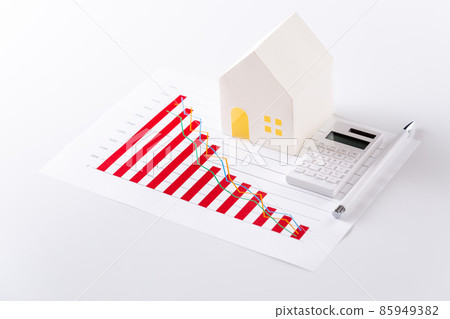 Housing and falling graph 85949382