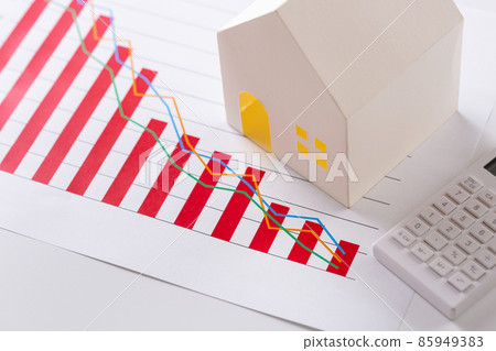Housing and falling graph Housing and falling graph 85949383