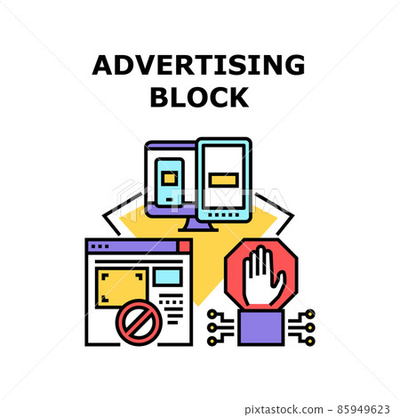 Advertising Block icon vector illustration Advertising Block icon vector illustration 85949623