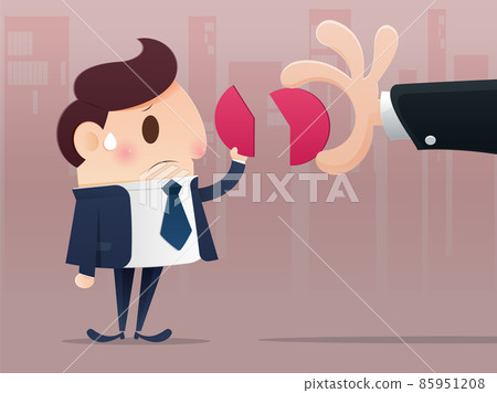 Cartoon businessman pay taxes Cartoon businessman pay taxes 85951208