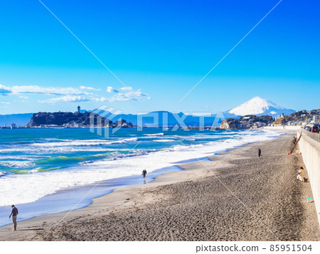 Shonan Beach Enoshima and Mt. Fuji Shonan Beach Enoshima and Mt. Fuji 85951504