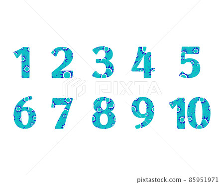 數字的插圖 彩色矢量圖 85951971