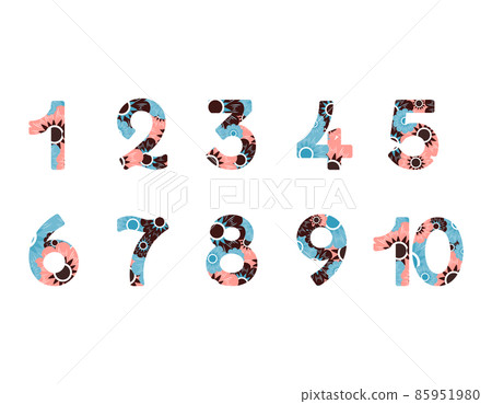 數字的插圖 彩色矢量圖 85951980
