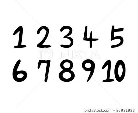 Illustration of numbers Handwritten vector... - Stock Illustration ...