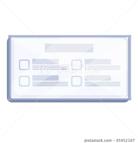 Online computer test icon cartoon vector. Exam digital form 85952187