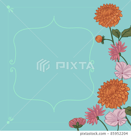 Text Frame Surrounded With Assorted Flowers Hearts And Leaves. Framework For Writing Ringed With Different Daisies, Hearts And Tree Leaves Text Frame Surrounded With Assorted Flowers Hearts And Leaves. Framework For Writing Ringed With Different Daisies, Hearts And Tree Leaves 85952204