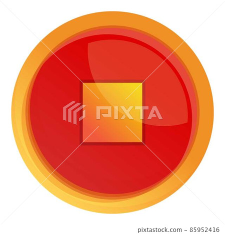 China coin luck icon cartoon vector. Casino bar China coin luck icon cartoon vector. Casino bar 85952416