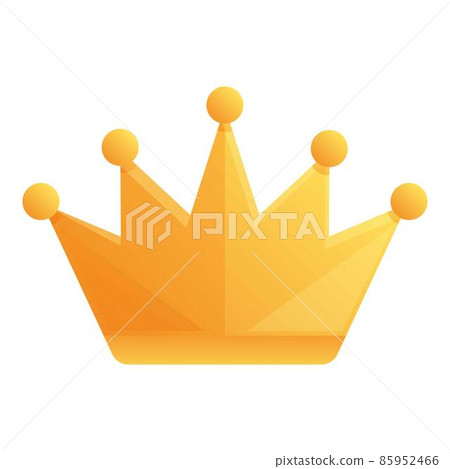 Gold crown icon cartoon vector. Casino game 85952466