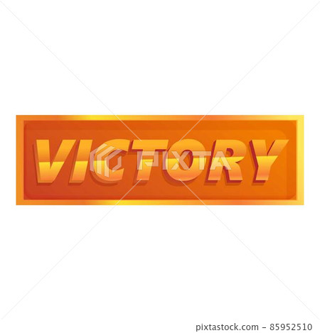 Victory gameplay icon cartoon vector. Luck interface Victory gameplay icon cartoon vector. Luck interface 85952510