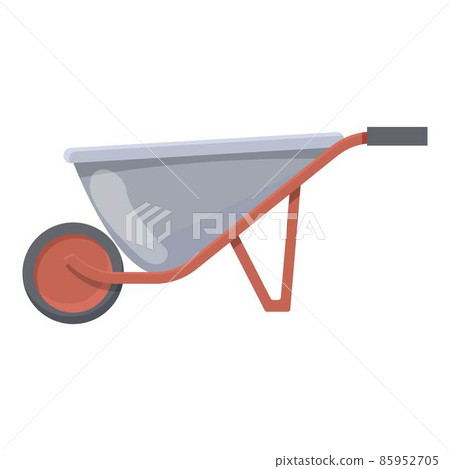 Mortar wheelbarrow icon cartoon vector. Cement construction Mortar wheelbarrow icon cartoon vector. Cement construction 85952705