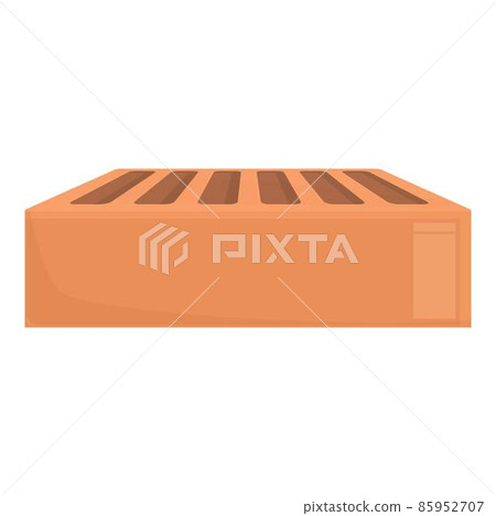 Builder brick icon cartoon vector. Wall mortar Builder brick icon cartoon vector. Wall mortar 85952707