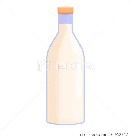 Zinc milk bottle icon cartoon vector. Food mineral Zinc milk bottle icon cartoon vector. Food mineral 85952742