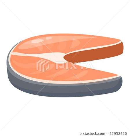 Red fish zinc icon cartoon vector. Mineral food Red fish zinc icon cartoon vector. Mineral food 85952830