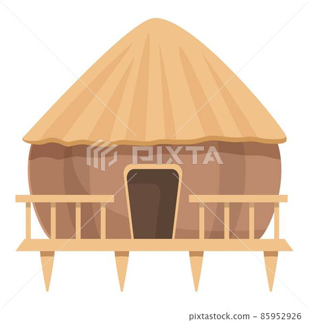 Sea bungalow icon cartoon vector. Beach house 85952926