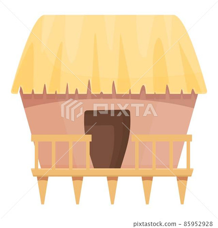 Island bungalow icon cartoon vector. Beach house Island bungalow icon cartoon vector. Beach house 85952928