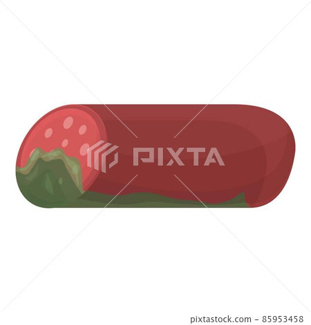 Contaminated old sausage icon cartoon vector. Food bacteria 85953458