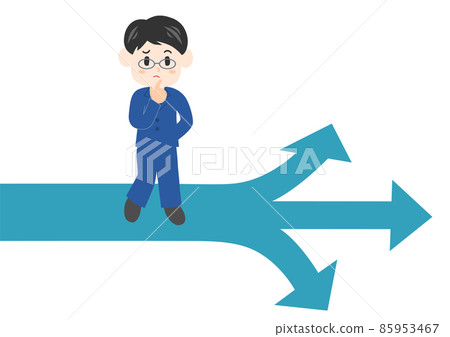 Men at the crossroads: businessman glasses illustration Men at the crossroads: businessman glasses illustration 85953467