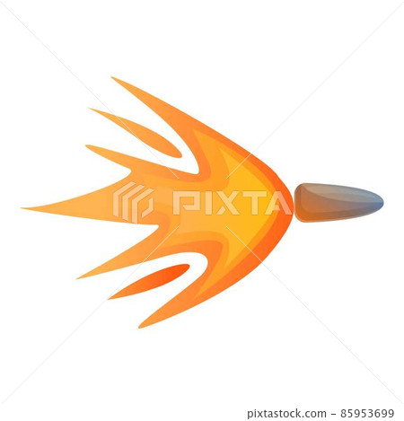Military gun flash icon cartoon vector. Shot fire 85953699