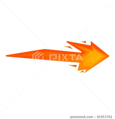 Shot lightning icon cartoon vector. Effect gun 85953702