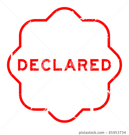 Grunge red declared word rubber seal stamp on white background Grunge red declared word rubber seal stamp on white background 85953734