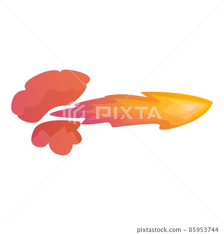 Rifle flash gun icon cartoon vector. Fire effect 85953744