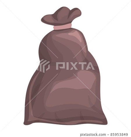 Trash bag can icon cartoon vector. Plastic bin Trash bag can icon cartoon vector. Plastic bin 85953849