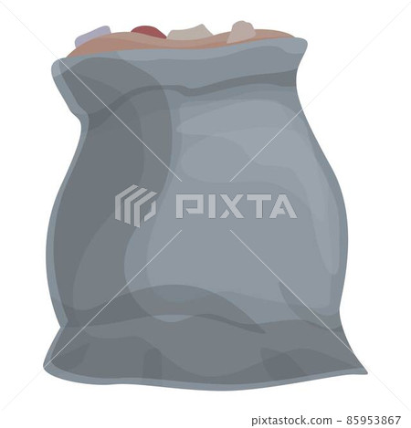 Waste trash bag icon cartoon vector. Garbage bin Waste trash bag icon cartoon vector. Garbage bin 85953867