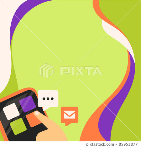 Finger Pressing Application Button Presenting Technological Advances Global Network Connection. Hand Using Mobile Opening Digital Representing Technology Development. 85953877