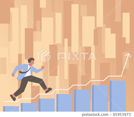 Gentleman In Suit Climbing Staris Running Forward Success Reaching Goals. Businessman Moving Upwards Ladder Representing Successfully Achieving Stable Growth. Gentleman In Suit Climbing Staris Running Forward Success Reaching Goals. Businessman Moving Upwards Ladder Representing Successfully Achieving Stable Growth. 85953973