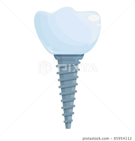 Model implant icon cartoon vector. Tooth crown Model implant icon cartoon vector. Tooth crown 85954112
