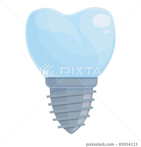 Model tooth implant icon cartoon vector. Dent care Model tooth implant icon cartoon vector. Dent care 85954113
