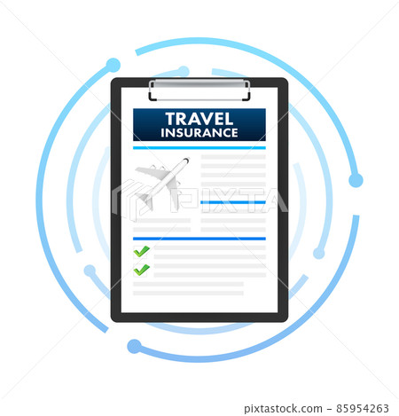 Travel insurance in flat style. Isometric vector illustration. Health insurance concept. Travel insurance in flat style. Isometric vector illustration. Health insurance concept. 85954263