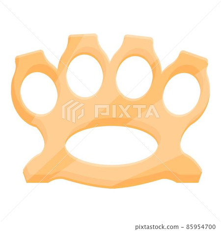 Brass knuckles icon cartoon vector. Fist fight 85954700