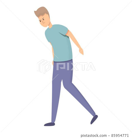 Man defense icon cartoon vector. Martial fight Man defense icon cartoon vector. Martial fight 85954771