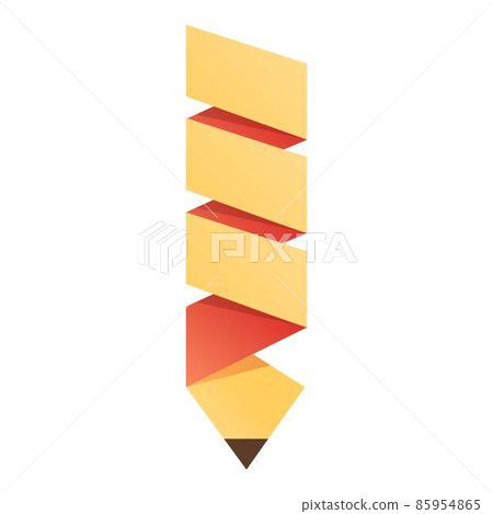 Paper pencil icon cartoon vector. School pen Paper pencil icon cartoon vector. School pen 85954865