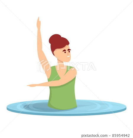 Synchronized swim icon cartoon vector. Sport swimming 85954942