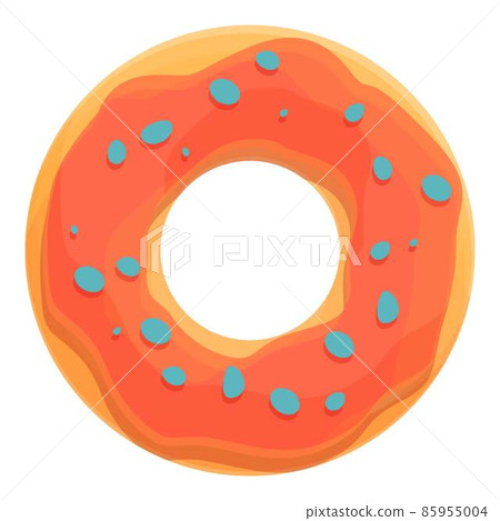 Sprinkle donut icon cartoon vector. Sugar food Sprinkle donut icon cartoon vector. Sugar food 85955004