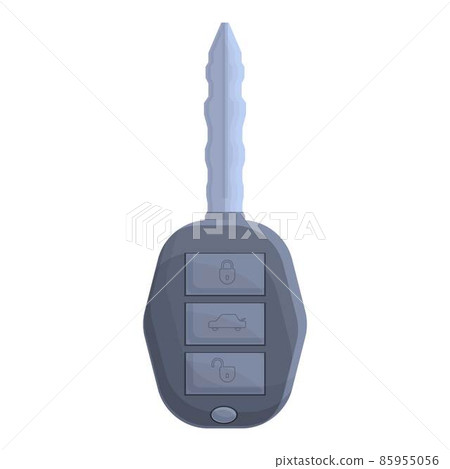 Wireless car alarm key icon cartoon vector. Lock control Wireless car alarm key icon cartoon vector. Lock control 85955056