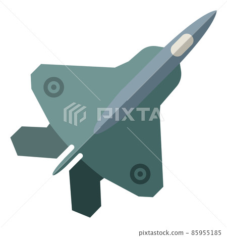 Air fighter flat icon. Flying military jet Air fighter flat icon. Flying military jet 85955185