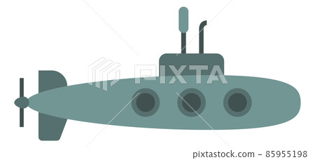Submarine icon. Spy underwater ship. Navy force watercraft Submarine icon. Spy underwater ship. Navy force watercraft 85955198