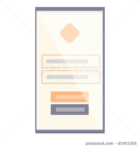 Internet register icon cartoon vector. User registration 85955308