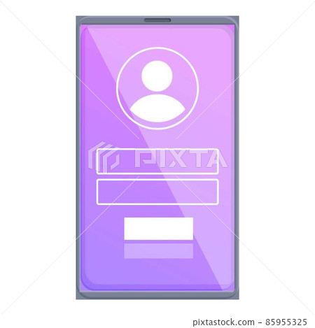 Website register icon cartoon vector. Online account 85955325