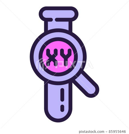 XY test tube icon outline vector. Genetic dna 85955646