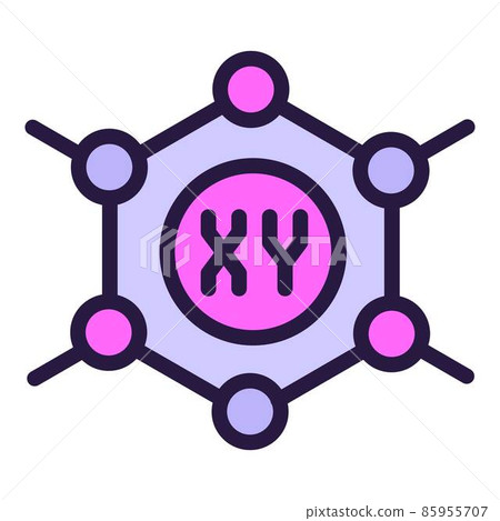 Xy genome icon outline vector. Genetic dna Xy genome icon outline vector. Genetic dna 85955707