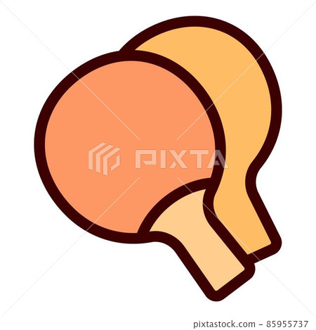 Racket paddle icon outline vector. Table tennis Racket paddle icon outline vector. Table tennis 85955737